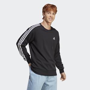 adidas Essentials French Terry 3-Streifen Sweatshirt Schwarz