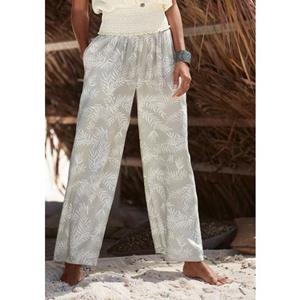 Lascana Palazzobroek van crêpe viscose met elastische gesmokte boorden, stoffen broek