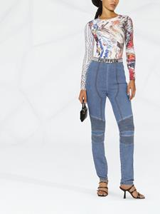 philippplein Philipp Plein Jegging verfraaid met logo - Blauw