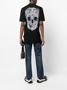 philippplein Philipp Plein Poloshirt met doodskopprint - Zwart