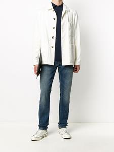 johnsmedley John Smedley Fijngebreid poloshirt - Blauw