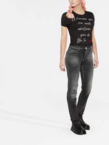 philippplein Philipp Plein Jeans met logoplakkaat - Zwart