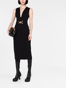 Versace Midi-jurk met Medusa logo - Zwart