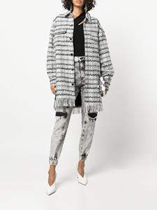 Retrofete Jeans met acid wassing - Zwart