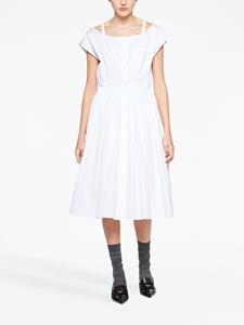 miumiu Miu Miu Flared midi-jurk - Wit