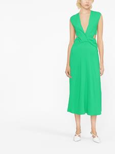 victoriavictoriabeckham Victoria Victoria Beckham Midi-jurk met uitgesneden detail - Groen