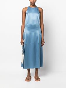 Loulou Studio Midi jurk met satijnen afwerking - Blauw