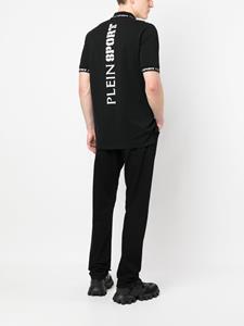 pleinsport Plein Sport Poloshirt met logopatch - Zwart