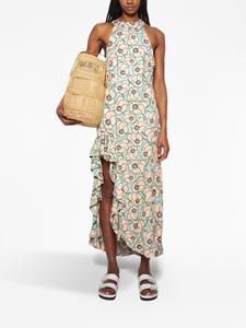 aguabyaguabendita Agua By Agua Bendita Midi-jurk met bloemenprint - Blauw