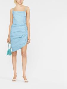 Jacquemus La Robe Saudade gedrapeerde mini-jurk - Blauw