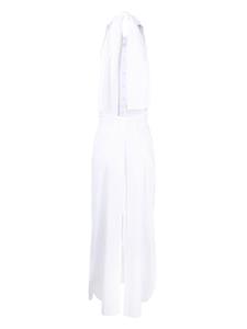 Midi-jurk met open rug - Wit