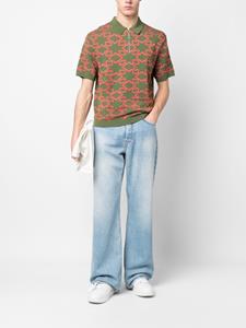 Poloshirt met geometrische print - Groen