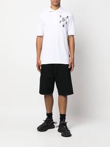 philippplein Philipp Plein Poloshirt met doodskopprint - Wit