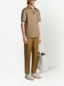 Zegna Linnen poloshirt - Groen