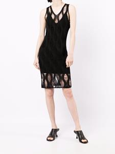 Dion Lee Opengebreide mini-jurk - Zwart