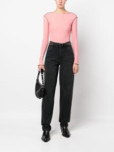 High waist jeans - Zwart