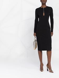 tomford TOM FORD Midi-jurk met keyhole - Zwart