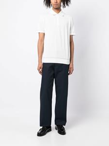 Brioni Poloshirt met textuur - Wit