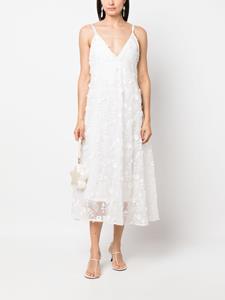 aguabyaguabendita Agua By Agua Bendita Midi-jurk met geborduurde bloemen - Wit