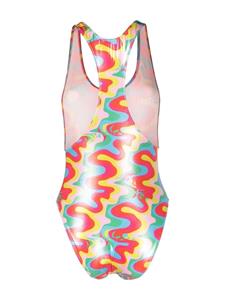 chiaraferragni Chiara Ferragni Badpak met abstracte print - Rood