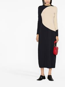 toryburch Tory Burch Midi-jurk met colourblocking - Zwart