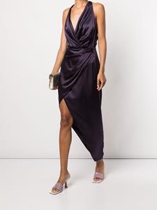 michellemason Michelle Mason Asymmetrische halterjurk - Paars