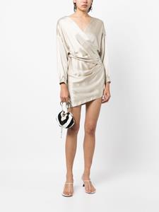 michellemason Michelle Mason Mini-jurk met gedrapeerd detail - Beige