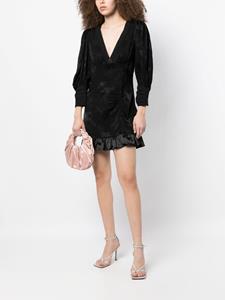 LoveShackFancy Jurk met V-hals - Zwart