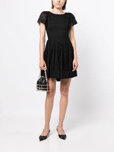 carolineconstas Caroline Constas Mini-jurk met kant - Zwart