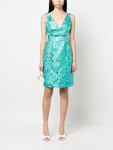 P.A.R.O.S.H. Jurk met geborduurde bloemen - Groen