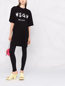 MSGM T-shirtjurk met logoprint - Zwart