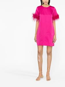 P.A.R.O.S.H. Jurk met veren-afwerking - Roze