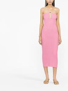 Blumarine Jurk met logoplakkaat - Roze