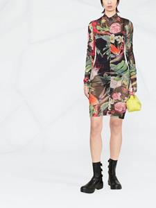 philippplein Philipp Plein Mini-jurk met bloemenprint - Zwart