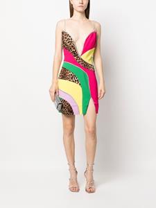 philippplein Philipp Plein Mini-jurk met patchwork - Roze
