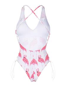 noireswimwear Noire Swimwear Badpak met print - Wit