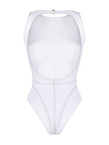 noireswimwear Noire Swimwear Badpak met open rug - Wit