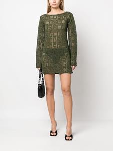 GCDS Mini-jurk met monogram - Groen