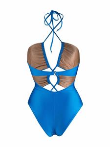 noireswimwear Noire Swimwear Gesmockt badpak - Blauw