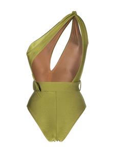 noireswimwear Noire Swimwear Asymmetrisch badpak - Groen