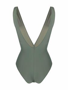 noireswimwear Noire Swimwear Badpak met V-hals - Groen