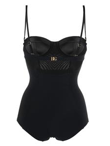 dolce&gabbana Dolce & Gabbana Badpak met logoplakkaat - Zwart