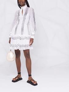 temperleylondon Temperley London Mini-jurk met lange mouwen - Wit