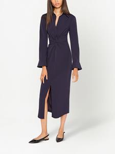 cinqasept Cinq A Sept Blousejurk met ruche - Blauw