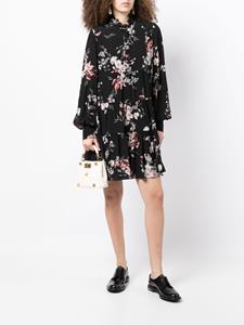 ERDEM Mini-jurk met bloemenprint - Zwart