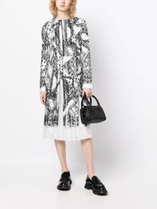 ERDEM Geplooide midi-jurk - Wit