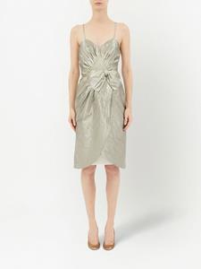 maisonmargiela Maison Margiela Lurex midi-jurk met strikdetail - Zilver