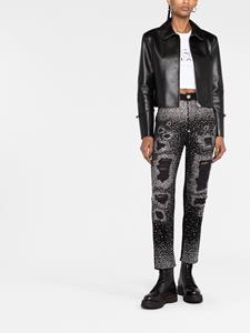 philippplein Philipp Plein Jeans verfraaid met kristallen - Zwart