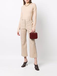 JOSEPH Gestreepte pantalon - Beige