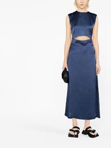 louloudesaison LouLou de Saison Satijnen midi-jurk - Blauw